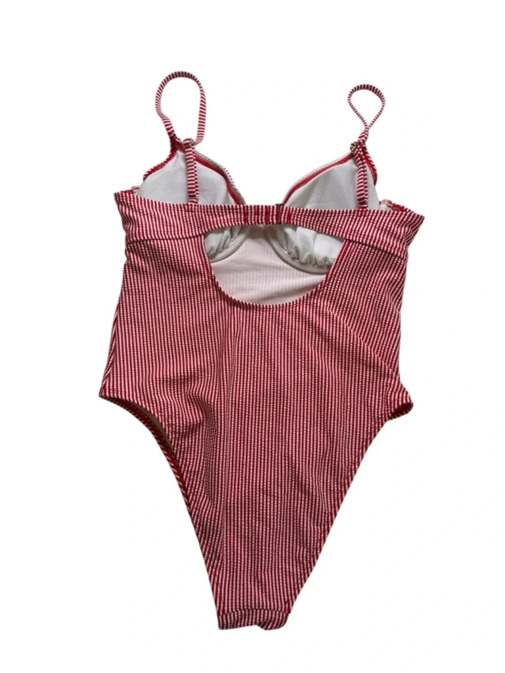No Boundaries Red and White Striped One-Piece Swim - Picture 7 of 7